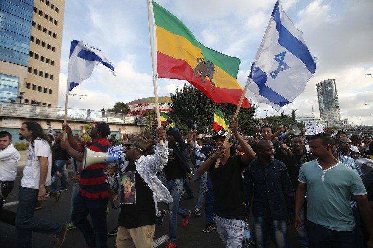 Israels take part in a demonstration in Tel Aviv called by members of the Ethiopian communty against alleged police brutallty ..photo photo The Times of Israel